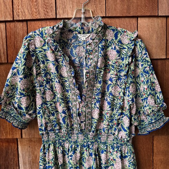NWT Max Studio London Floral Print Short Sleeve Tiered Maxi Dress in Women's XL - Picture 4 of 16